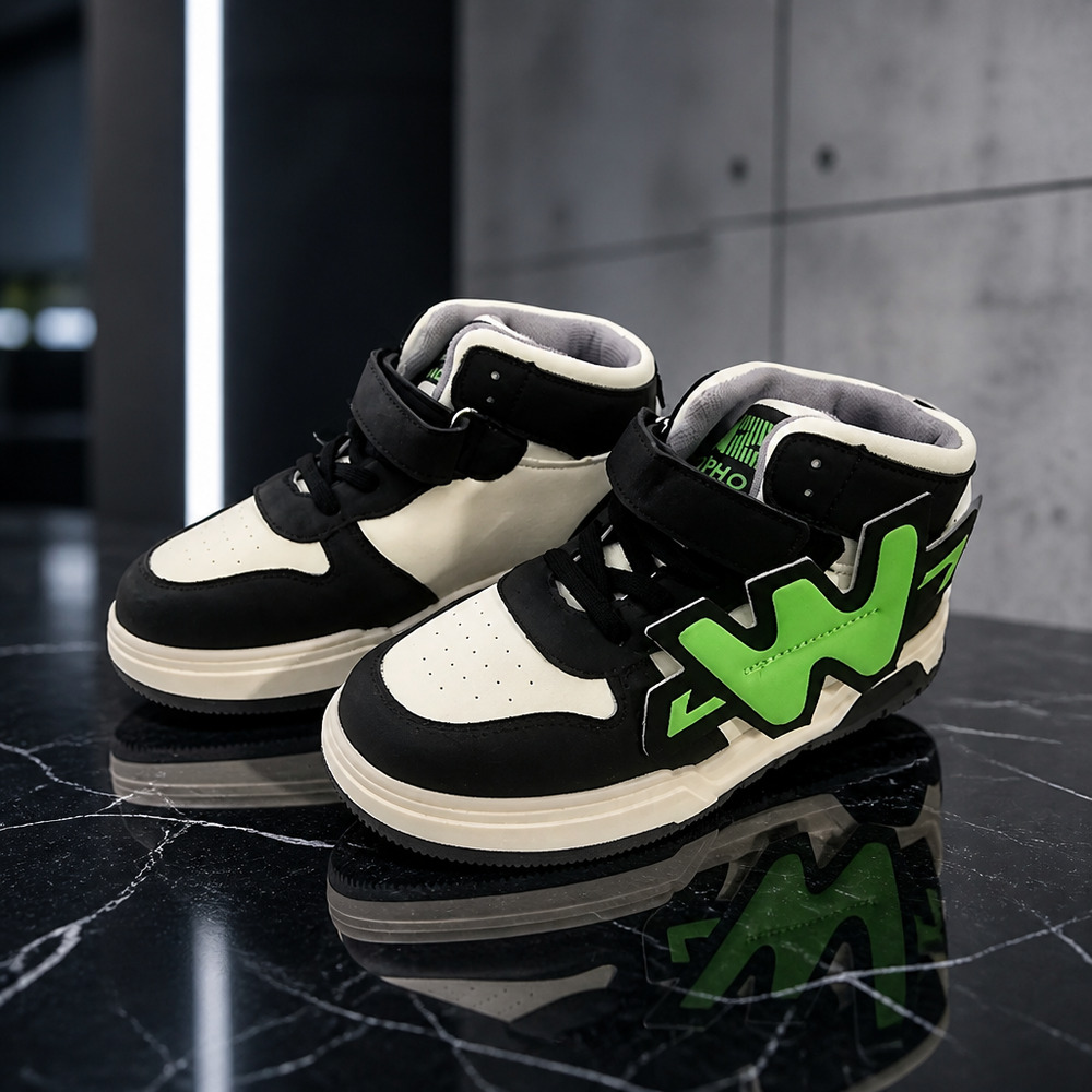 NWOB BOYS HOOK AND LOOP SNEAKERS SIZE EU31-US 13-1